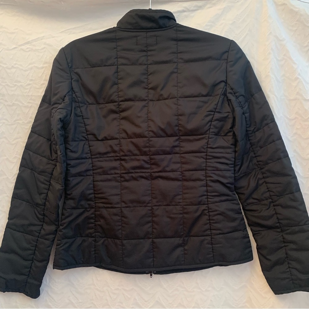 ANN TAYLOR Lightweight Quilted Black Coat - Picture 2 of 5